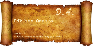 Dózsa Aranka névjegykártya